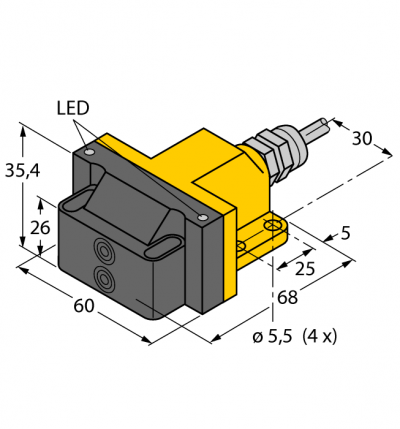 Inductive dual sensor for rotary actuators